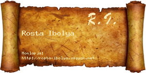 Rosta Ibolya névjegykártya