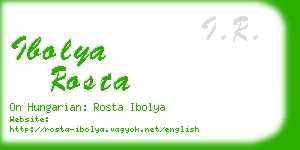 ibolya rosta business card